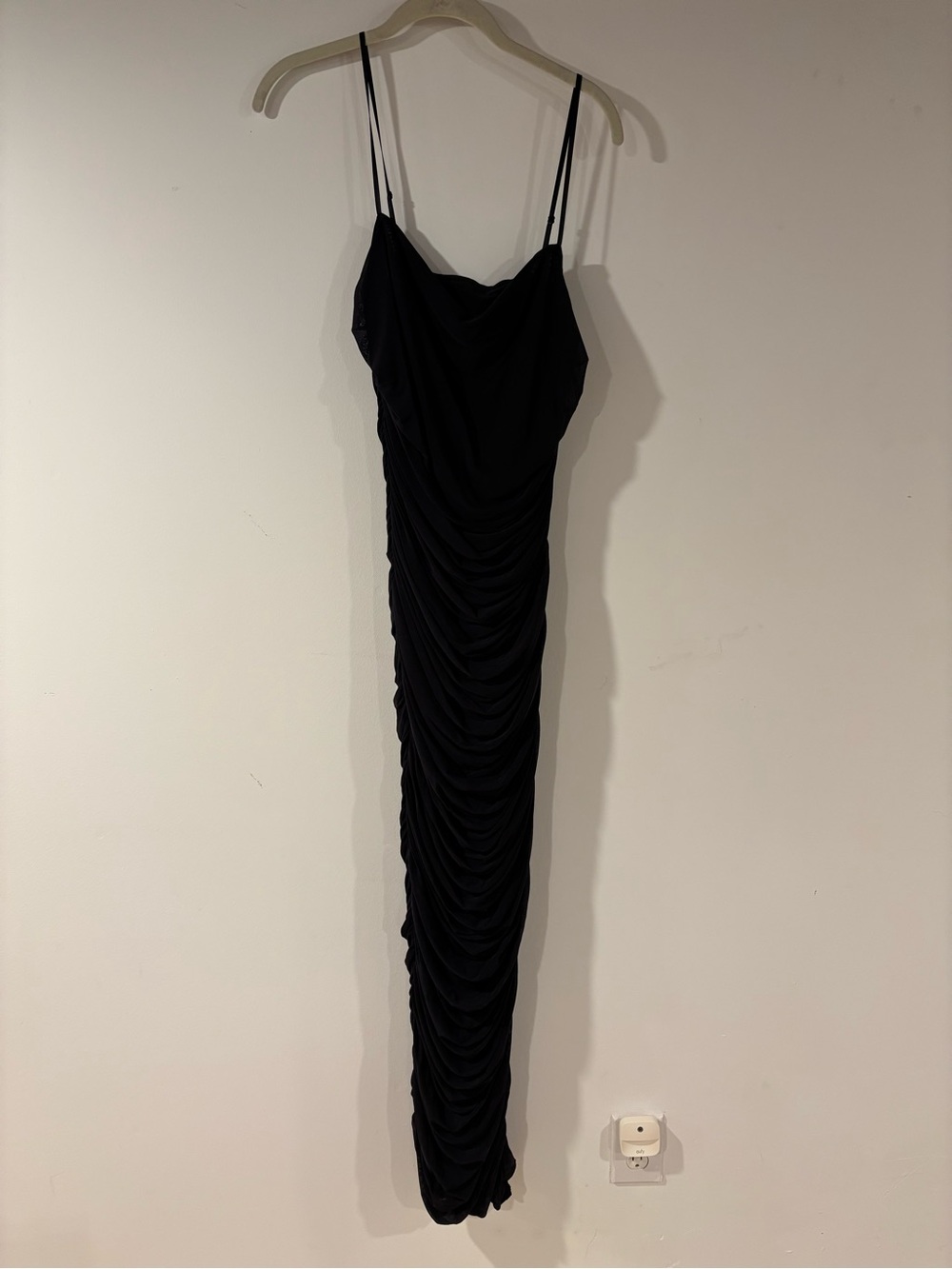 NWT Venus Black Ruched Maxi Dress - Women